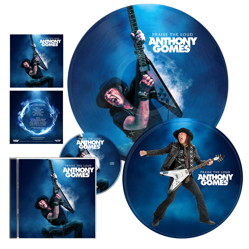 Anthony Gomes "Praise The Loud" 'LTD Print Vinyl Record Picture Disc & CD Bundle (Only 20 Available)