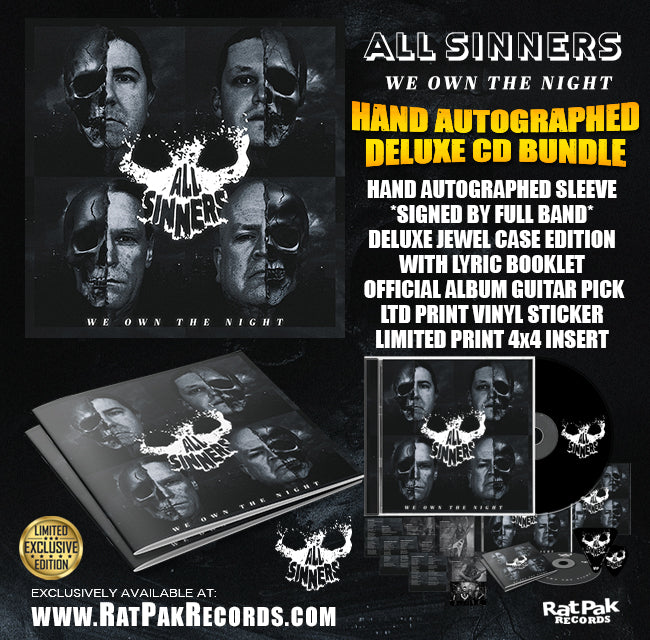 All Sinners "We Own the Night" Autographed CD Bundle