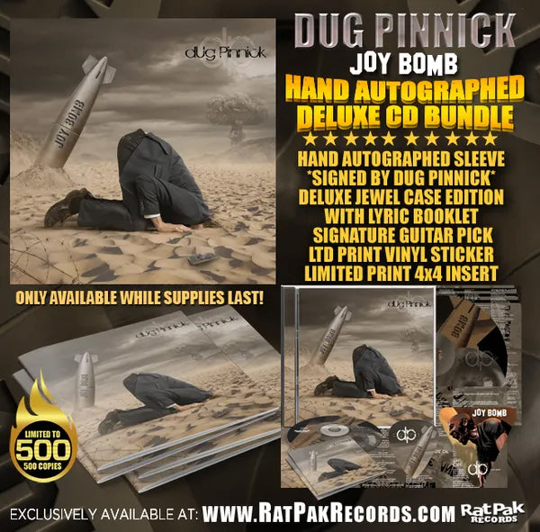 Doug Pinnick (King's X) "Joy Bomb" Hand Autographed CD Bundle