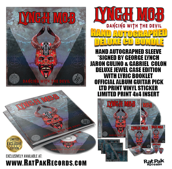 Lynch Mob "Dancing with the Devil" Hand Autographed CD Bundle