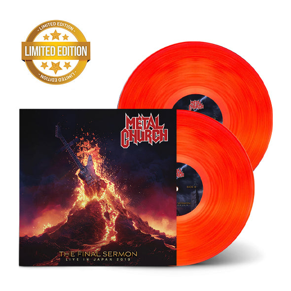 Metal Church "The Final Sermon" (Live in Japan) Volcanic Orange Double LP Vinyl Record