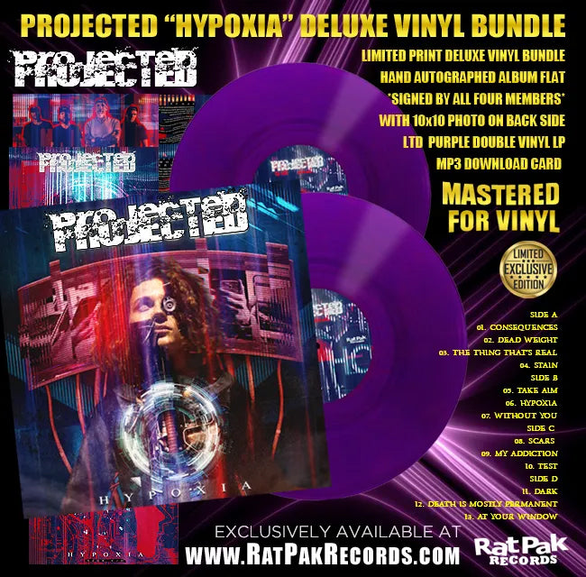 Projected "Hypoxia" Autographed Double LP Vinyl Record Bundle