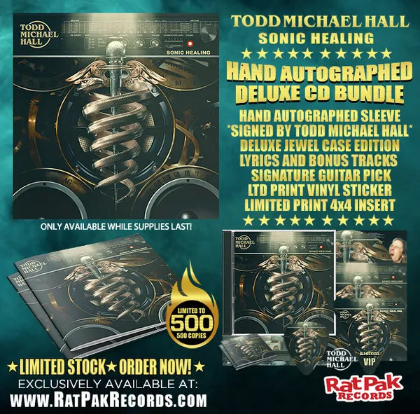 Todd Michael Hall "Sonic Healing" Hand Autographed CD Bundle