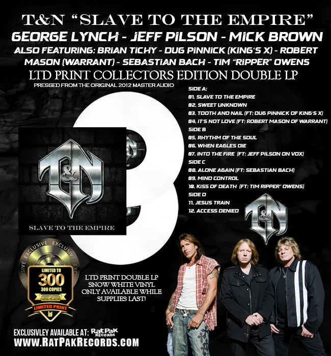 T&N "Slave to The Empire" LTD Print Snow White Vinyl