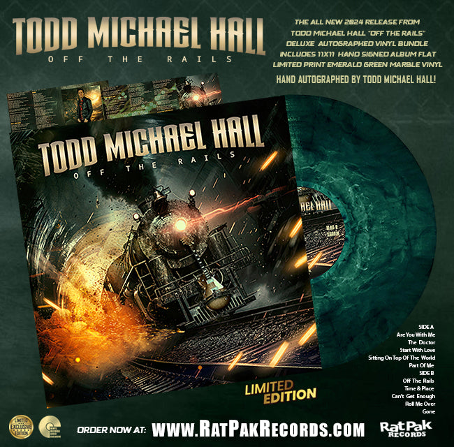 Todd Michael Hall "Off The Rails" Autographed Vinyl Record Bundle