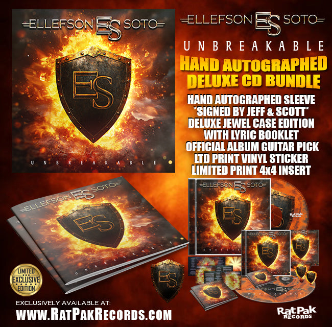 Ellefson-Soto "Unbreakable" Hand Autographed CD Bundle