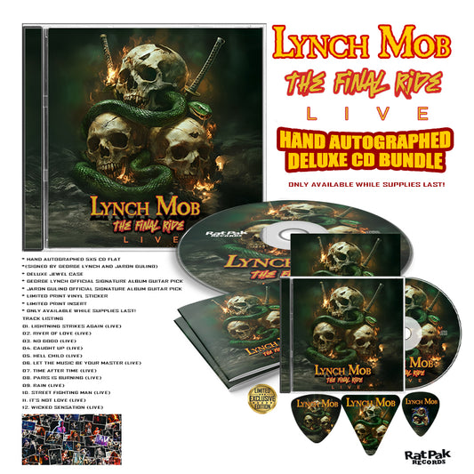 Lynch Mob "The Final Ride" (Live) Hand Autographed CD Bundle