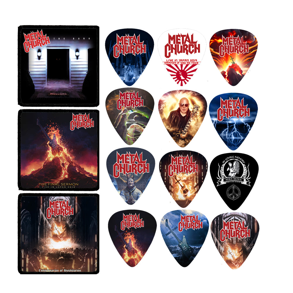 Metal Church Guitar Pick and Patch Set